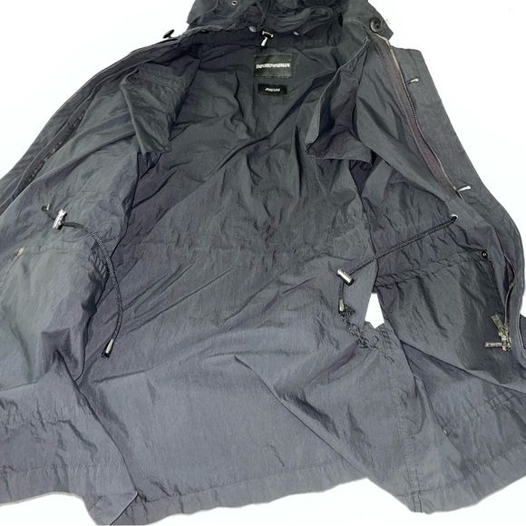 Emporio Armani “Josh Line” MEDIUM black utility jacket trench coat Hooded - Picture 13 of 13